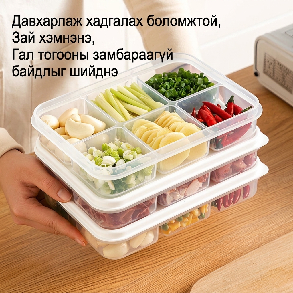 Хөлдөөгчний мах, хүнс хадгалах тасалгаат зориулалтын сав 8